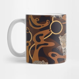 Leopards with gold beads Mug